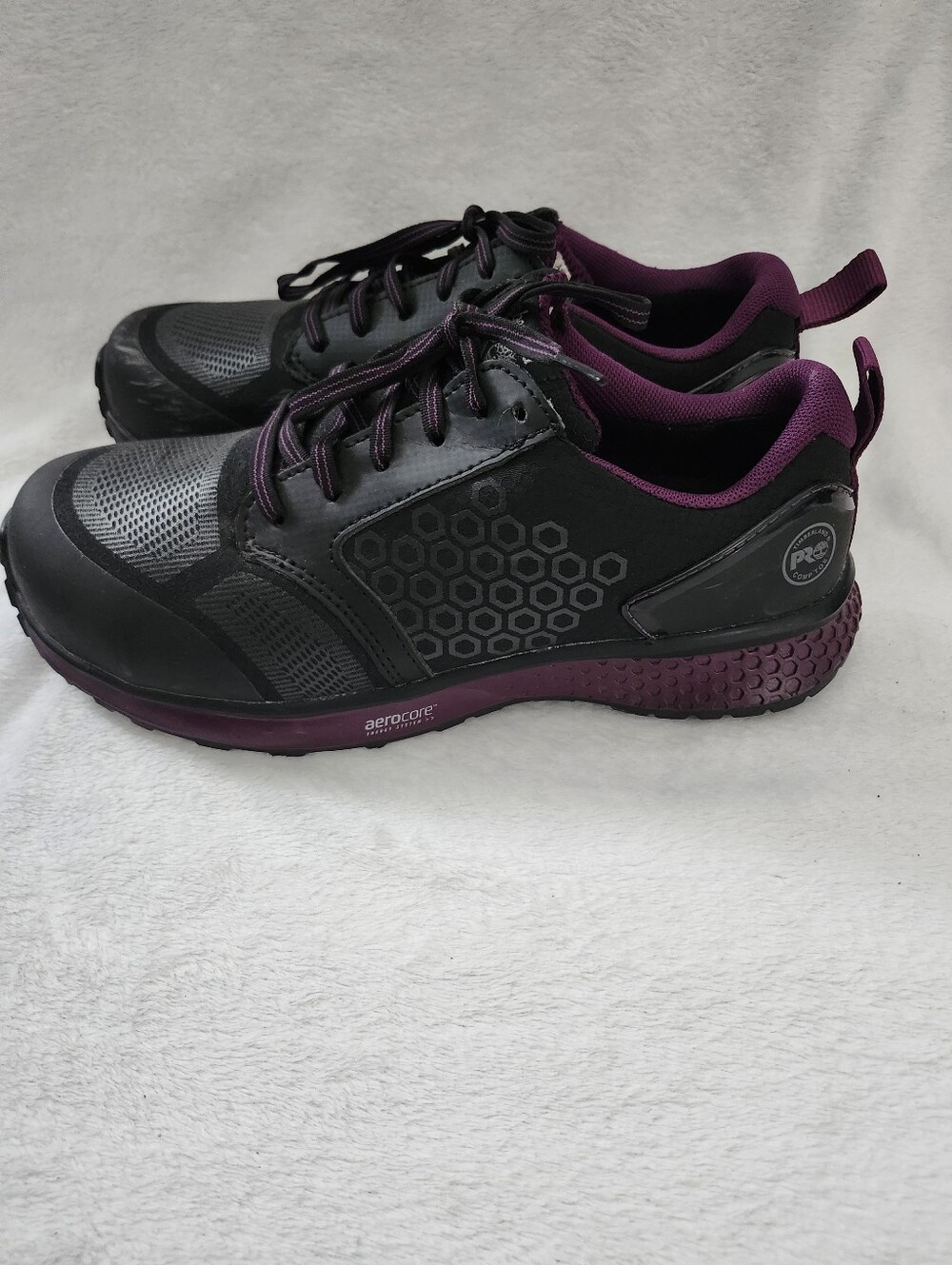 TIMBERLANDβ PRO Women's Size 9 Steel Toe Work Shoes Purple Black
